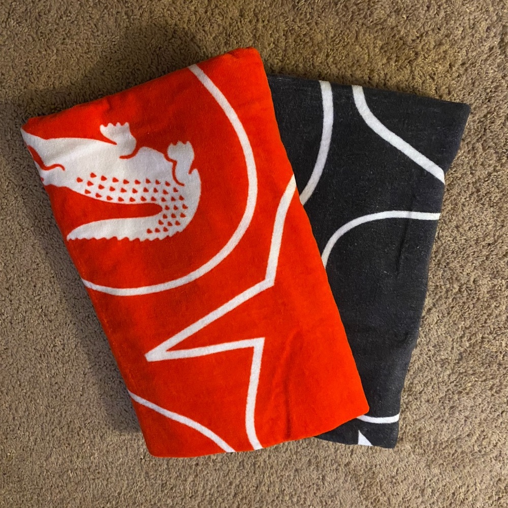 NWOT Lacoste beach towels